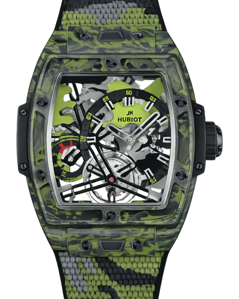 Spirit of Big Bang Tourbillon 5-Day Power Reserve Carbon Green Camo 42mm Limited Edition 30pcs - đồng hồ